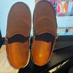 Spenco Women's Brown Tan Plush Orthotic Slipper Mid Beige size 6B